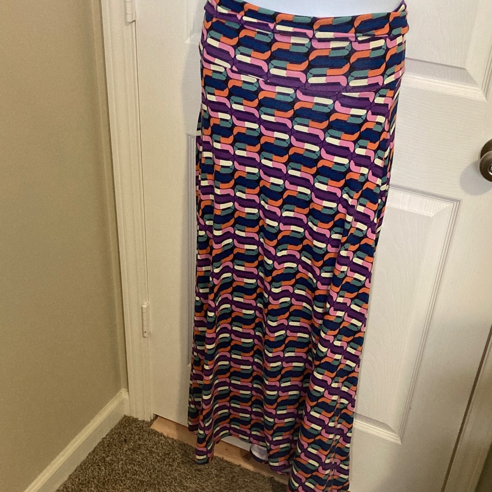 Lularoe Multicolor Link Patterned Maxi Skirt - image 1